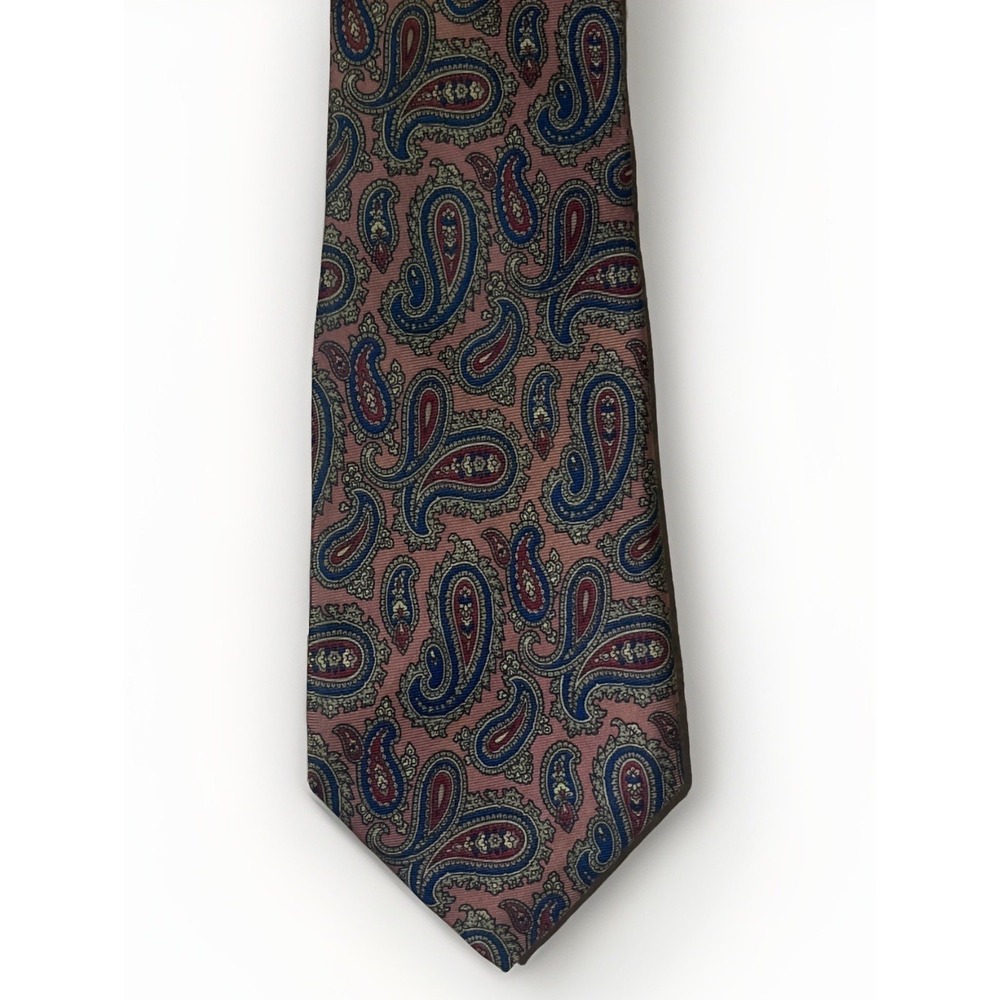 Men's Tie Color Shifting JG Hook Multicolor Colorful 100% Cotton Paisley Necktie